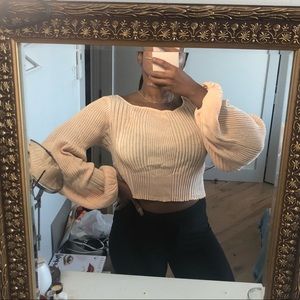 Zara Rose gold crop Sweater